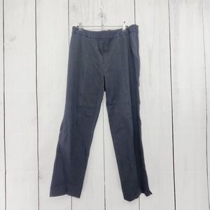 Gallia Moda Black Relaxed Staight Leg Flat Front Pointe Slacks Womens 16